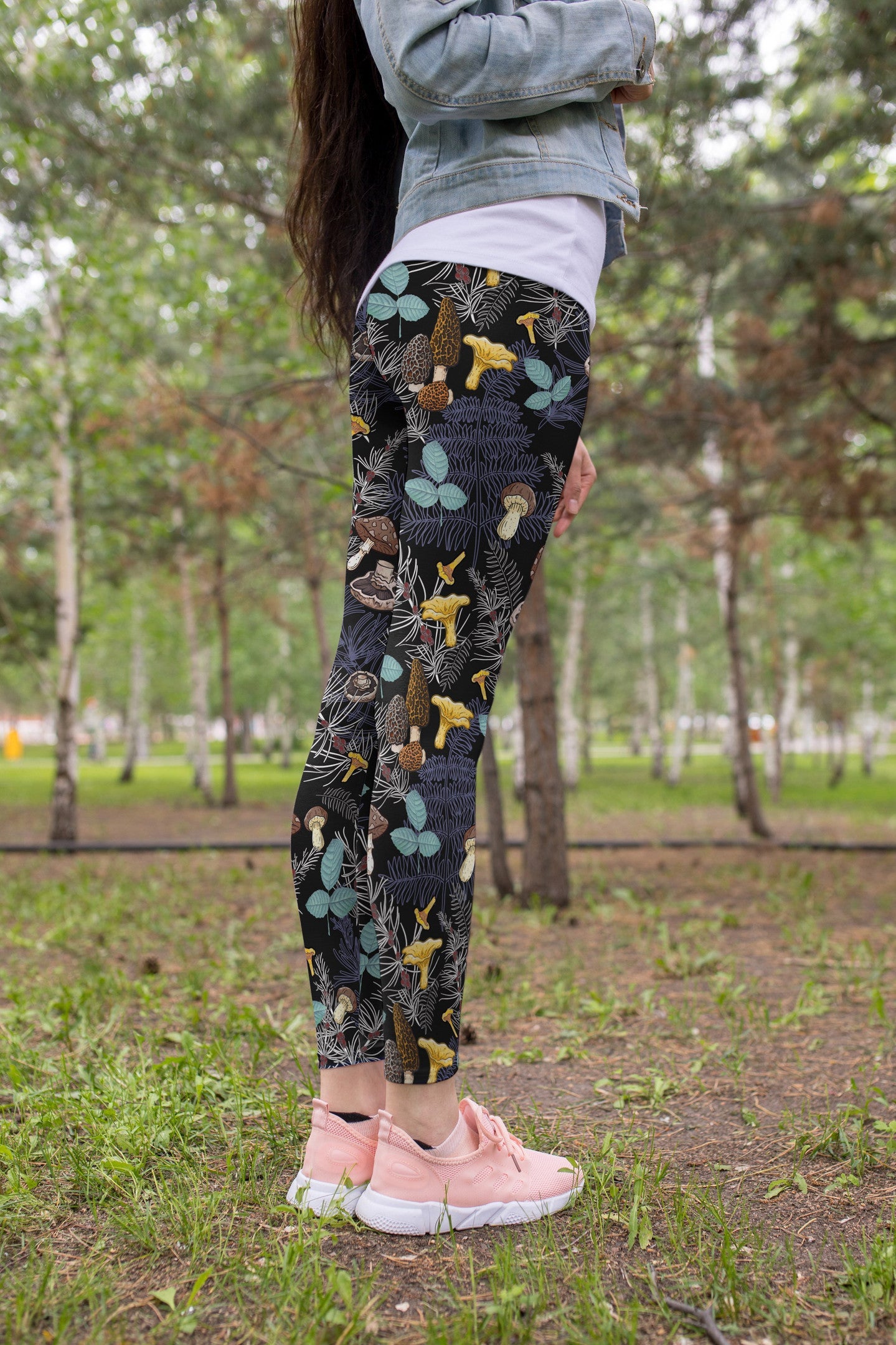 3D All Over Print Mushrooms and leaves of forest trees Legging DC Fashion - Amaze Style�?�-Apparel