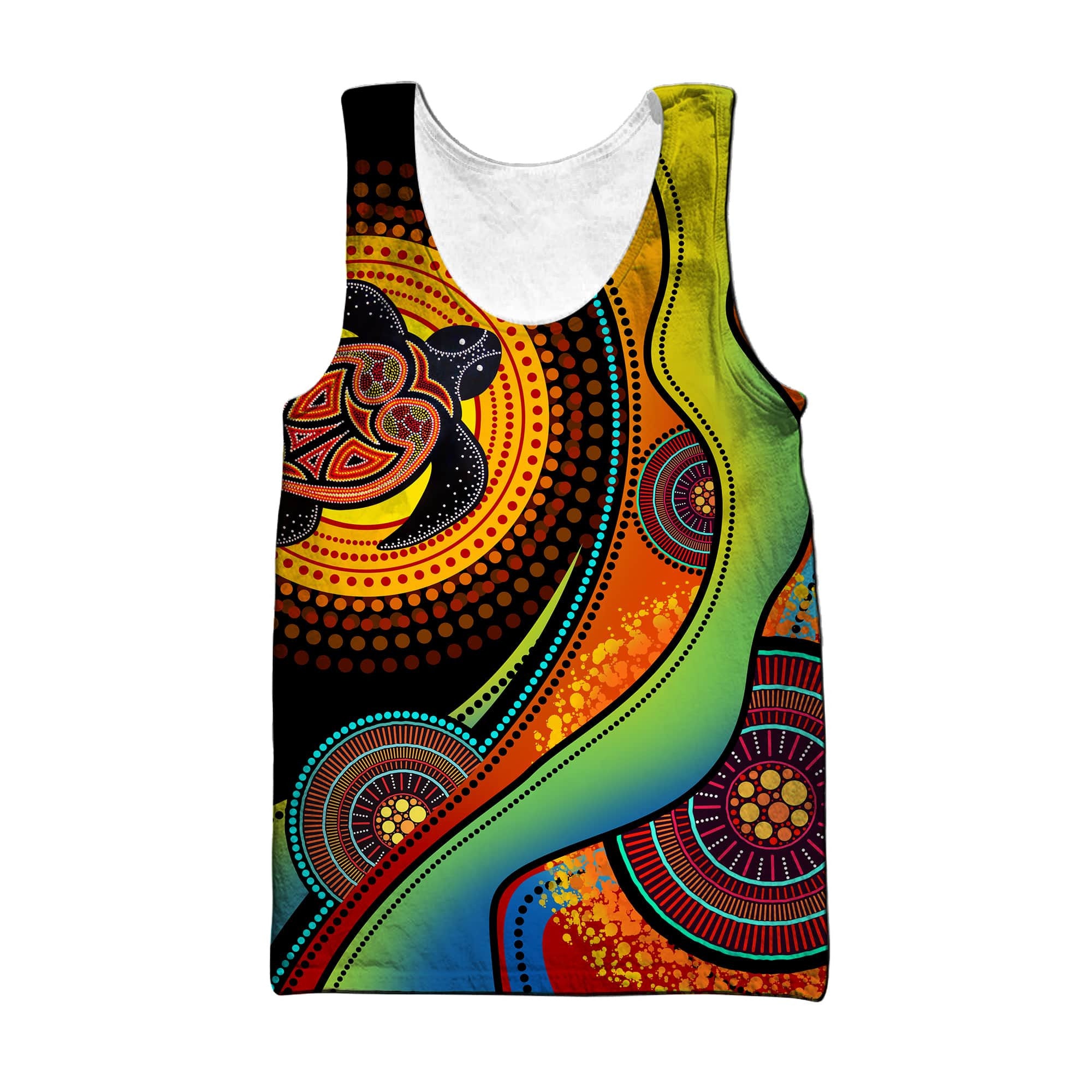 Aboriginal Green Turtles Australia Painting Art 3D design shirts - Amaze Style�?�