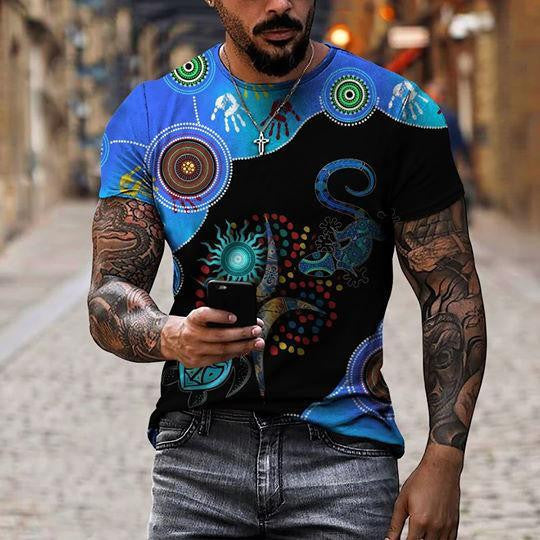 Aboriginal Naidoc Week 2021 Blue Turtle Lizard Baseball Shirt - Amaze Style�?�