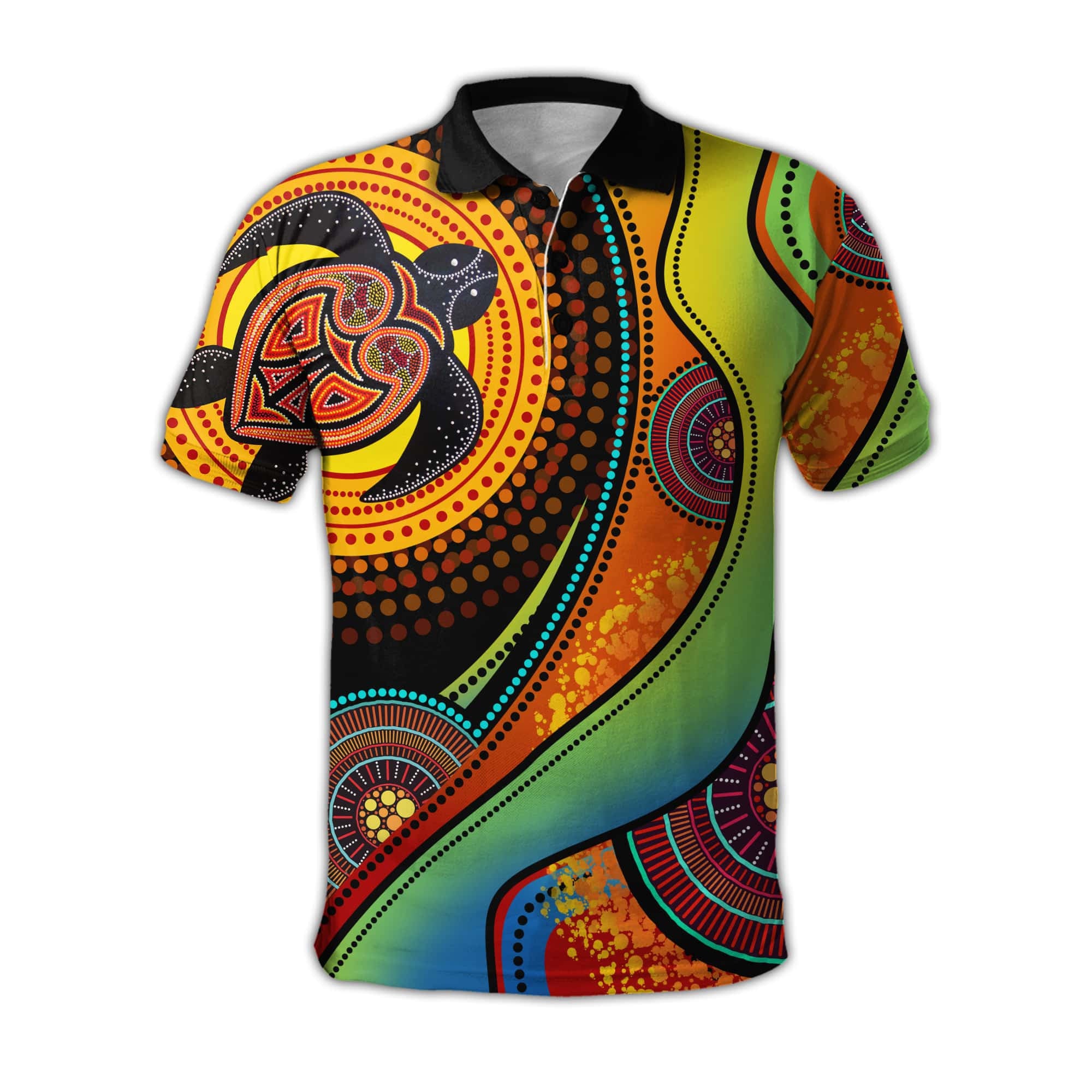 Aboriginal Green Turtles Australia Painting Art 3D design shirts - Amaze Style�?�