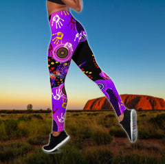 Aboriginal Naidoc Week 2021 Best Purple Turtle Lizard  Combo Legging Camisole Tank - Amaze Style�?�