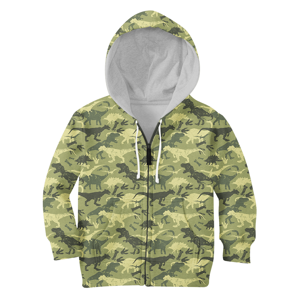 Dinosaur Beautiful Camo 3D all over printed shirts for Kids - Amaze Style�?�-Apparel