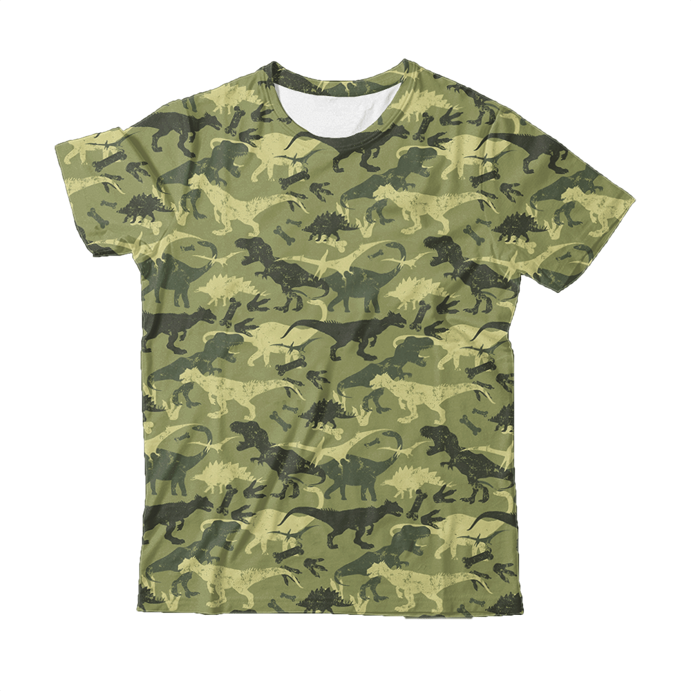 Dinosaur Beautiful Camo 3D all over printed shirts for Kids - Amaze Style�?�-Apparel