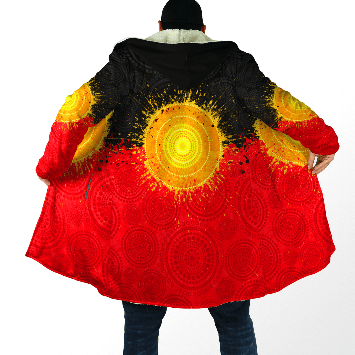 Aboriginal Flag Indigenous Sun Painting Art 3D design shirts - Amaze Style�?�