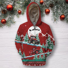 3D All Over Print Christmas Tractor Hoodie - Amaze Style�?�