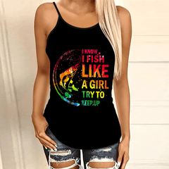 Fishing Girl try to keep up Camisole Tanktop - Amaze Style�?�