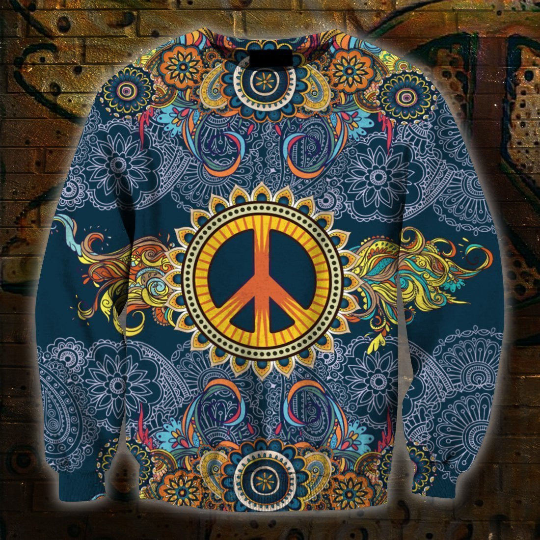 3D All Over Print Blue Hippie Hoodie - Amaze Style�?�