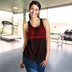 Aotearoa Maori Tattoo Women's Racerback Tank Red K4 - Amaze Style�?�