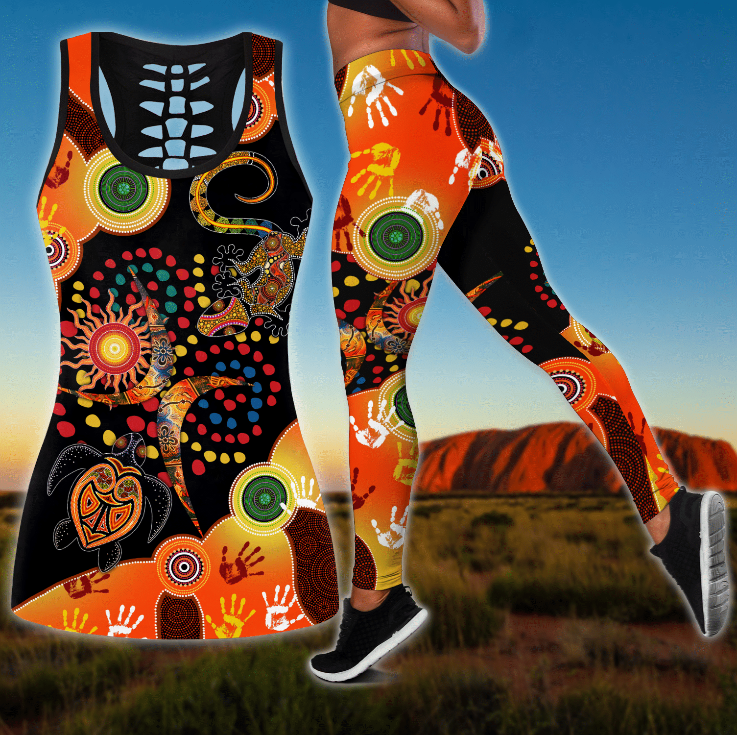 Aboriginal Naidoc Week 2021 Turtle Lizard Combo Legging Tank - Amaze Style�?�