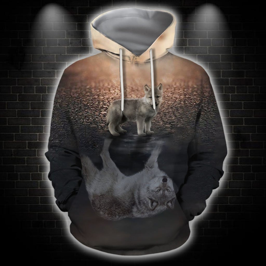 3D All Over Print Cute Wolf  Hoodie - Amaze Style�?�