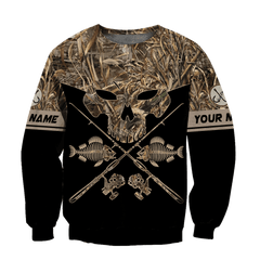 Skull Head Fishing Camo 3D design print shirts - Amaze Style�?�