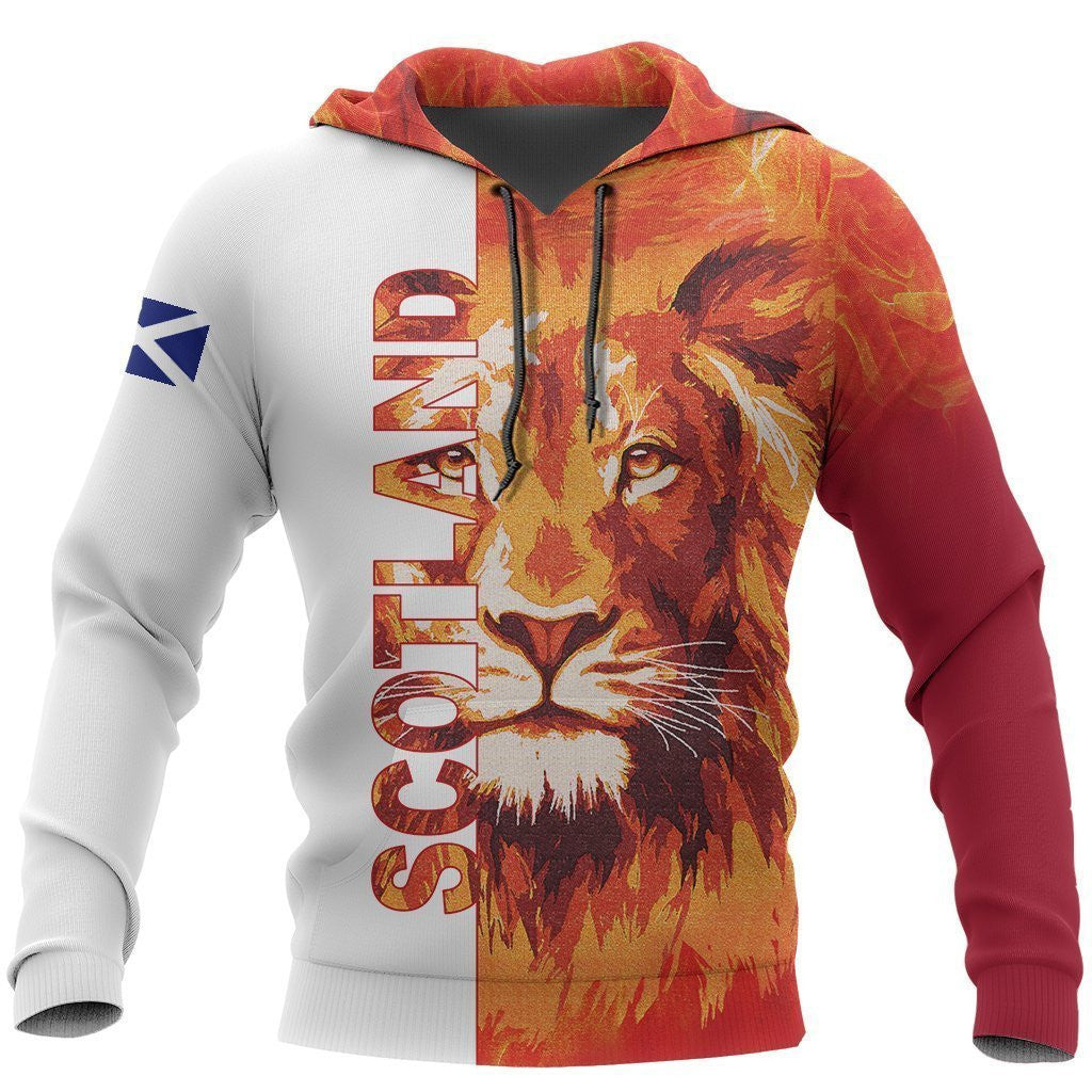 Scotland Lion Fire Hoodie (Red) - Amaze Style�?�