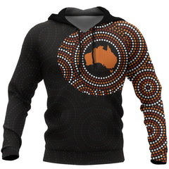 Australia In My Heart Aboriginal Tattoo Map Hoodie - Amaze Style�?�-Apparel