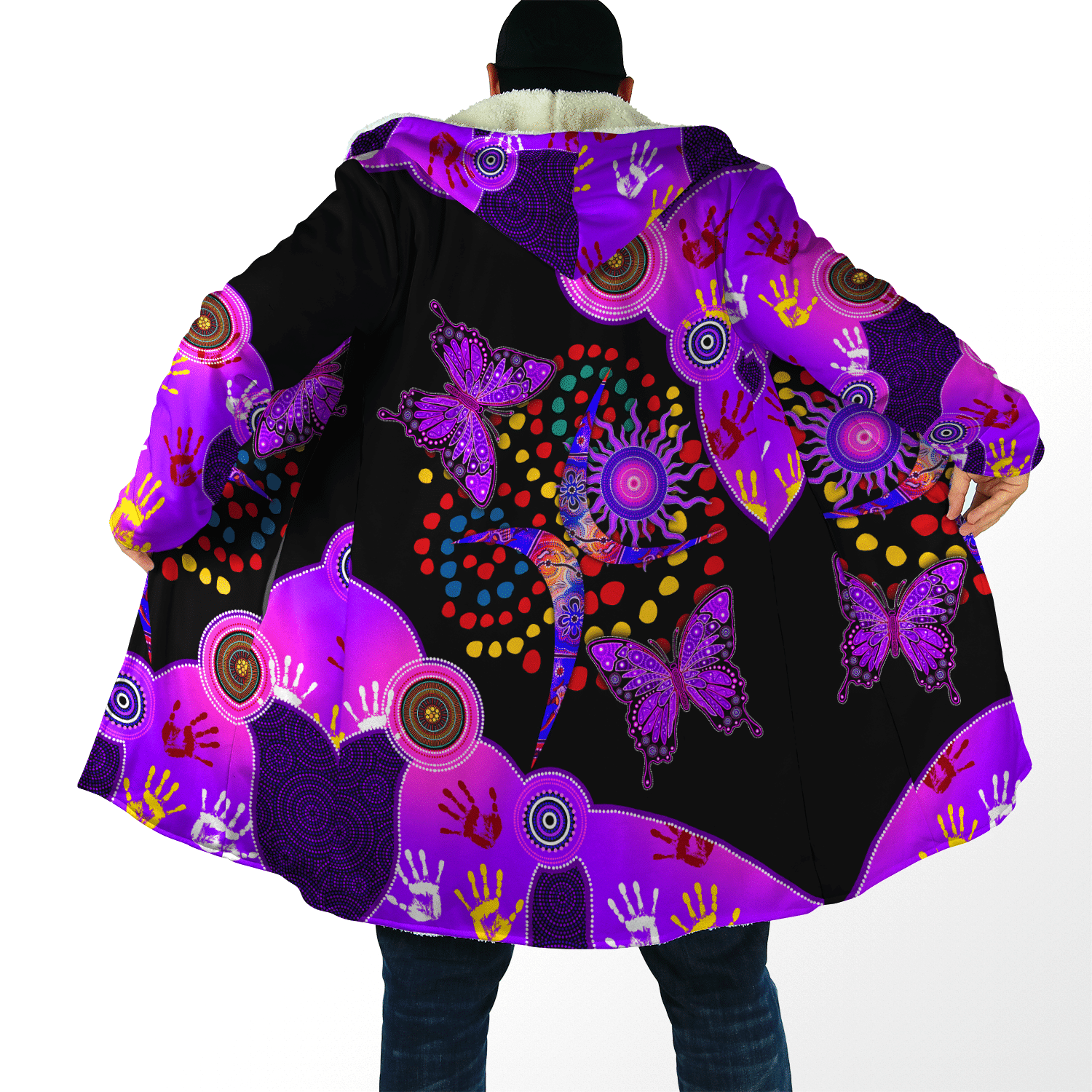 Aboriginal Naidoc Week 2021 Purple Butterflies Cloak For Men And Women - Amaze Style�?�