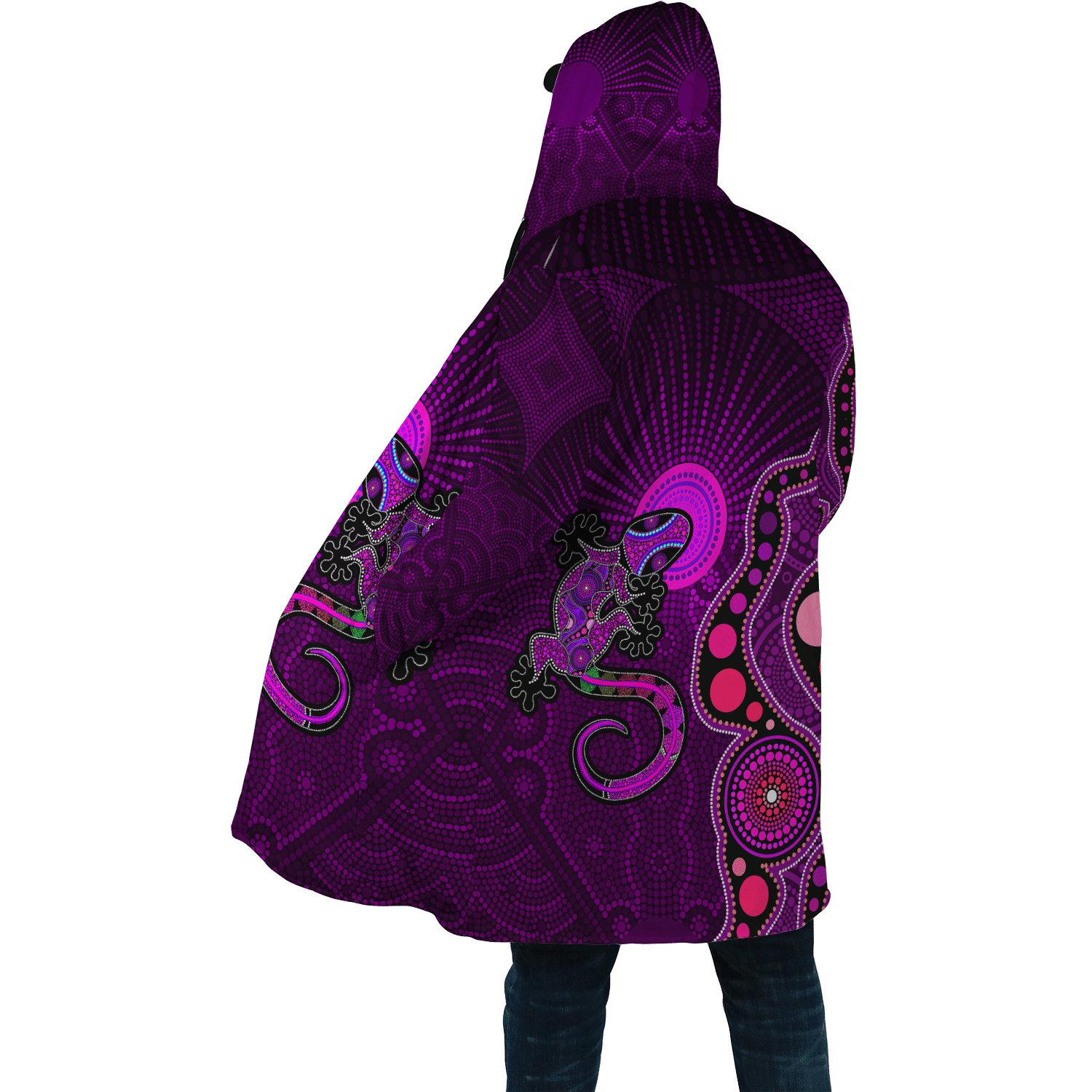 Aboriginal Purple The Lizard and The Sun Cloak Shirts - Amaze Style�?�