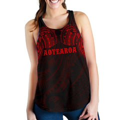 Aotearoa Maori Tattoo Women's Racerback Tank Red K4 - Amaze Style�?�