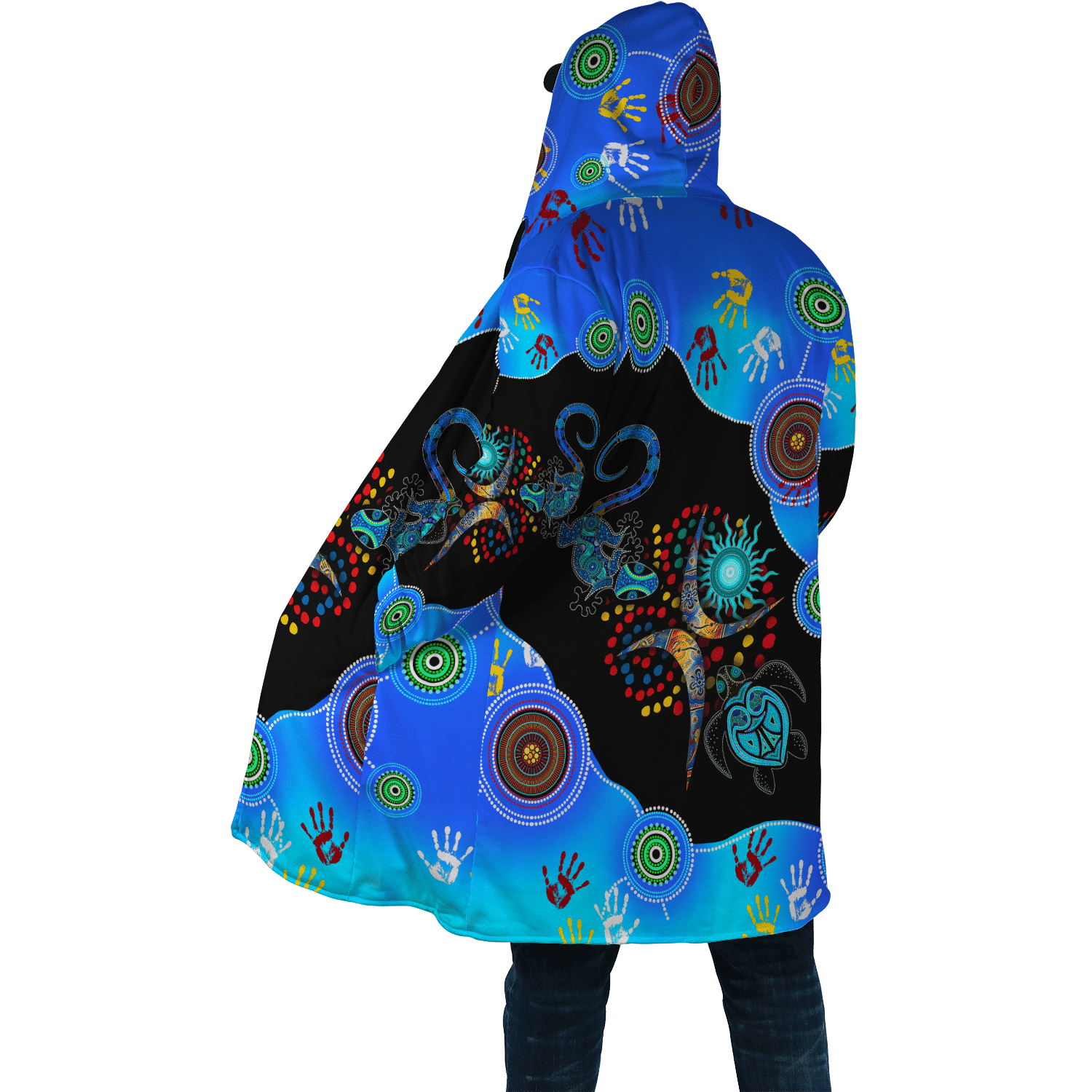 Aboriginal Naidoc Week 2021 Blue Turtle Lizard Cloak For Men And Women - Amaze Style�?�