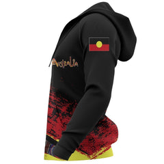 Australia Hoodie Red Black Animals Pattern - Amaze Style�?�-Apparel