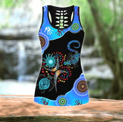 Aboriginal Naidoc Week 2021 Blue Turtle Lizard Combo Legging Tank - Amaze Style�?�