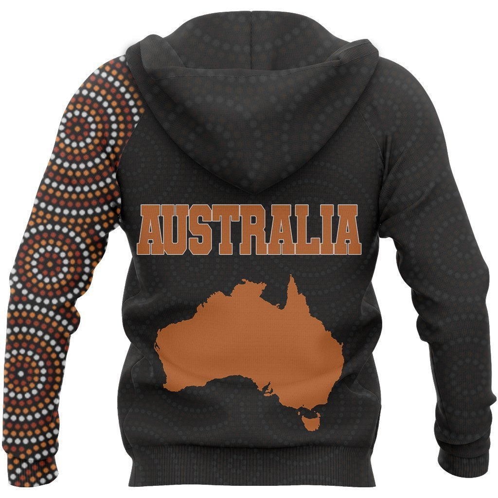 Australia In My Heart Aboriginal Tattoo Map Hoodie - Amaze Style�?�-Apparel