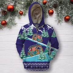 3D All Over Print Christmas Bus Hoodie - Amaze Style�?�