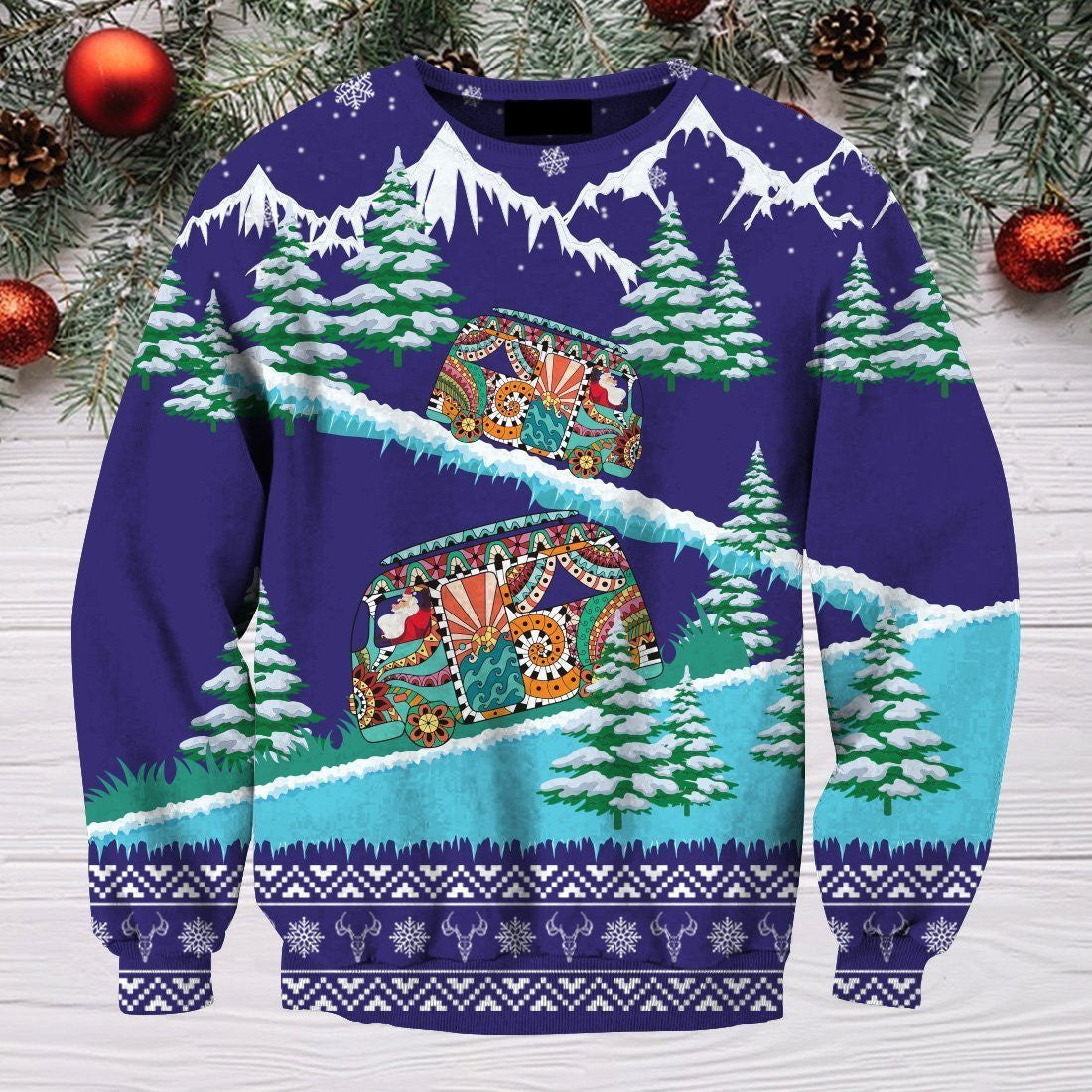 3D All Over Print Christmas Bus Hoodie - Amaze Style�?�