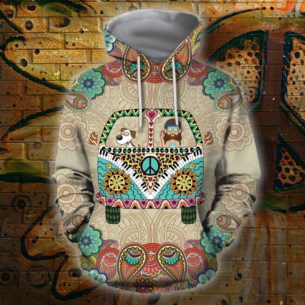 3D All Over Print Dog Hippie Hoodie - Amaze Style�?�