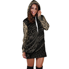 3D All Over Maori Tattoo Hoodie Dress Gold - Amaze Style�?�