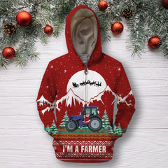 3D All Over Print Christmas Farmer Hoodie - Amaze Style�?�