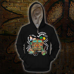 3D All Over Print Hippie Quotes Hoodie - Amaze Style�?�