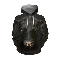 3D All Over Printed Black Cow  Hoodie - Amaze Style�?�