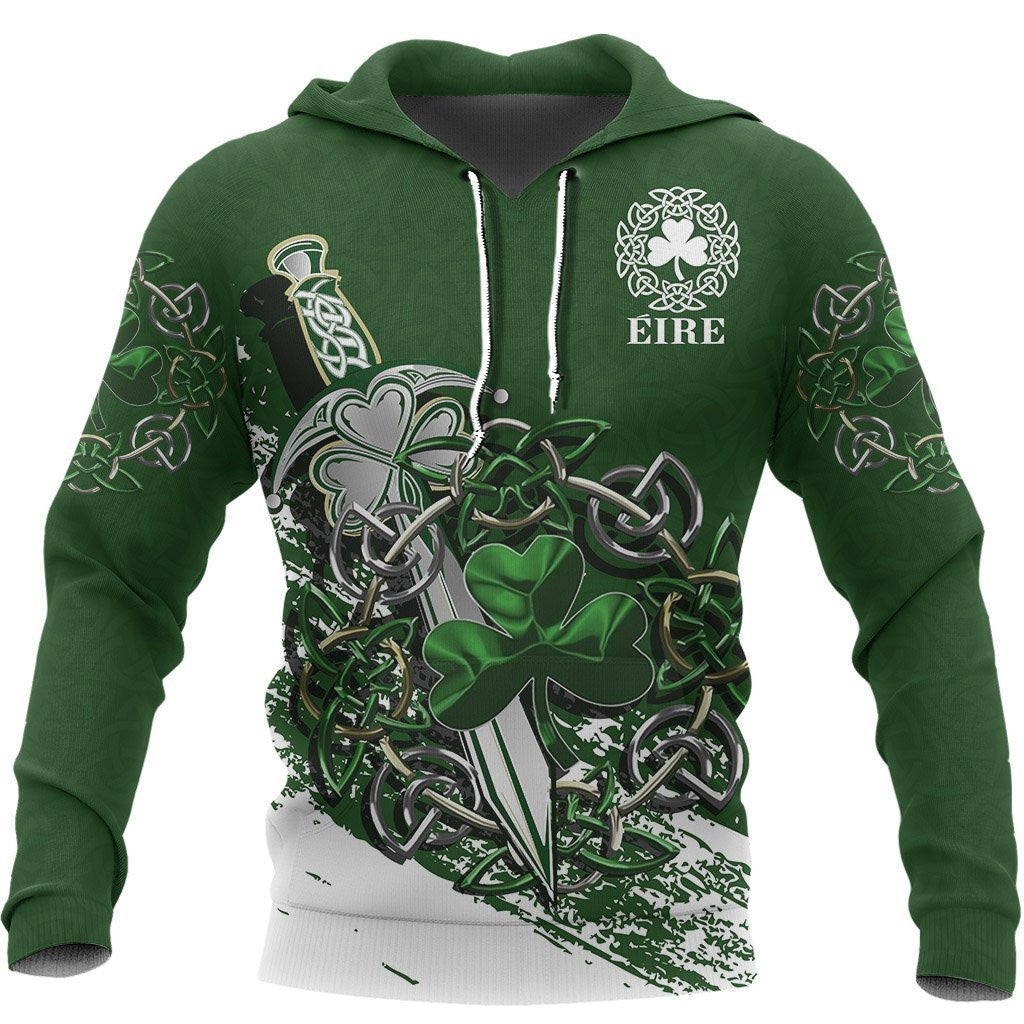 Celtic Shamrock & Sword Pullover Hoodie A7 - Amaze Style�?�-Apparel