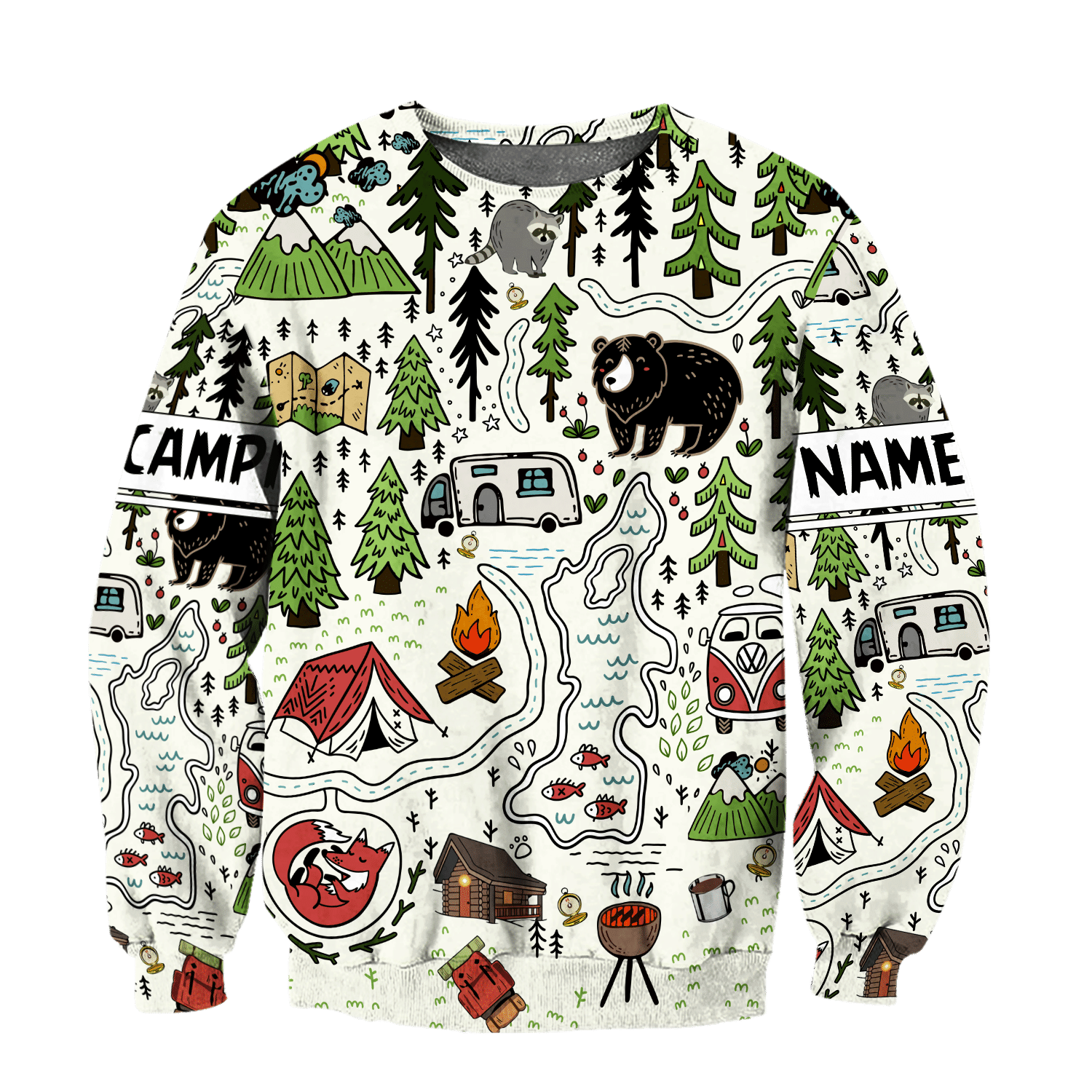 Camping 3D All Over Printed Unisex Shirts Camp Maps - Amaze Style�?�