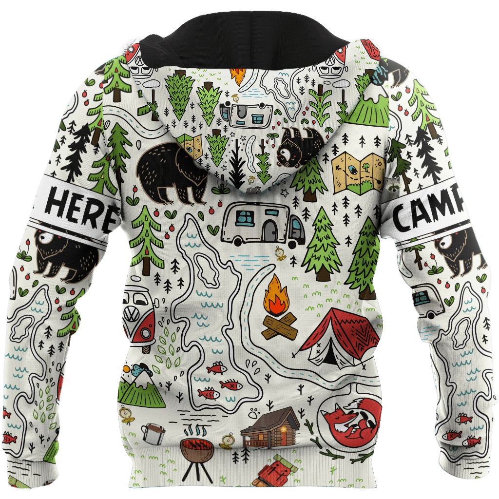 Camping 3D All Over Printed Unisex Shirts Camp Maps - Amaze Style�?�