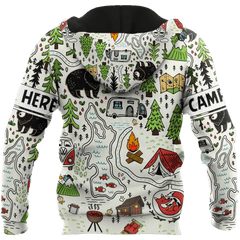 Camping 3D All Over Printed Unisex Shirts Camp Maps - Amaze Style�?�