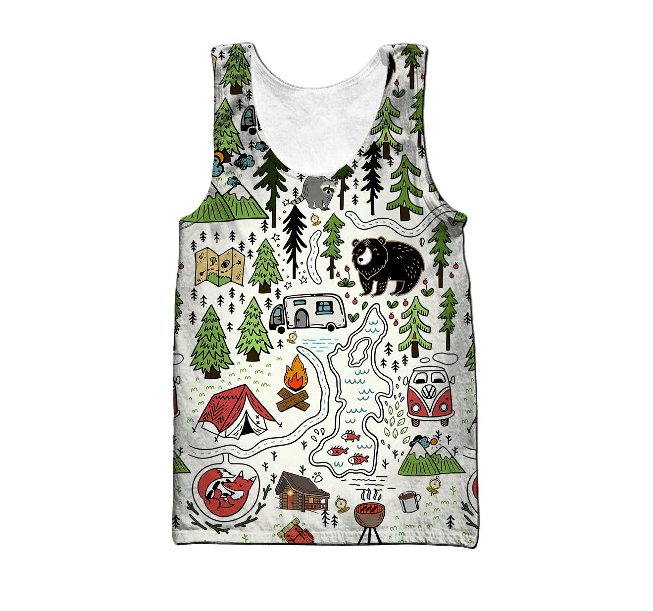 Camping 3D All Over Printed Unisex Shirts Camp Maps - Amaze Style�?�