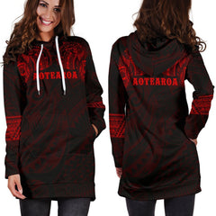 Aotearoa Maori Tattoo Hoodie Dress Red K4 - Amaze Style�?�