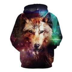 3D All Over Print Galaxy Wolf  Hoodie - Amaze Style�?�