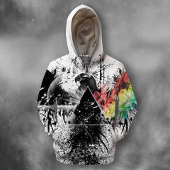 3D All Over Print Red White & Floyd Hoodie - Amaze Style�?�