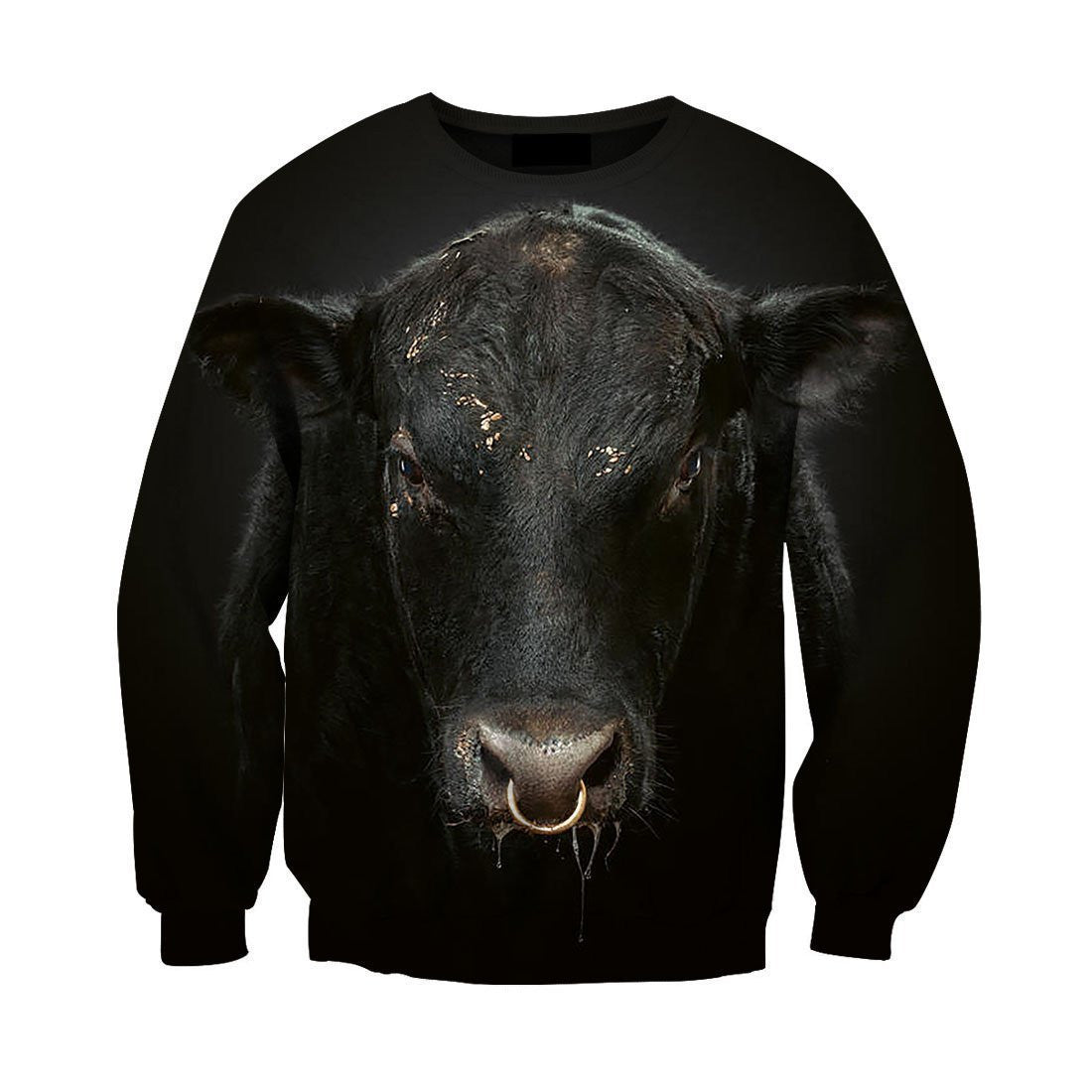 3D All Over Printed Black Cow  Hoodie - Amaze Style�?�