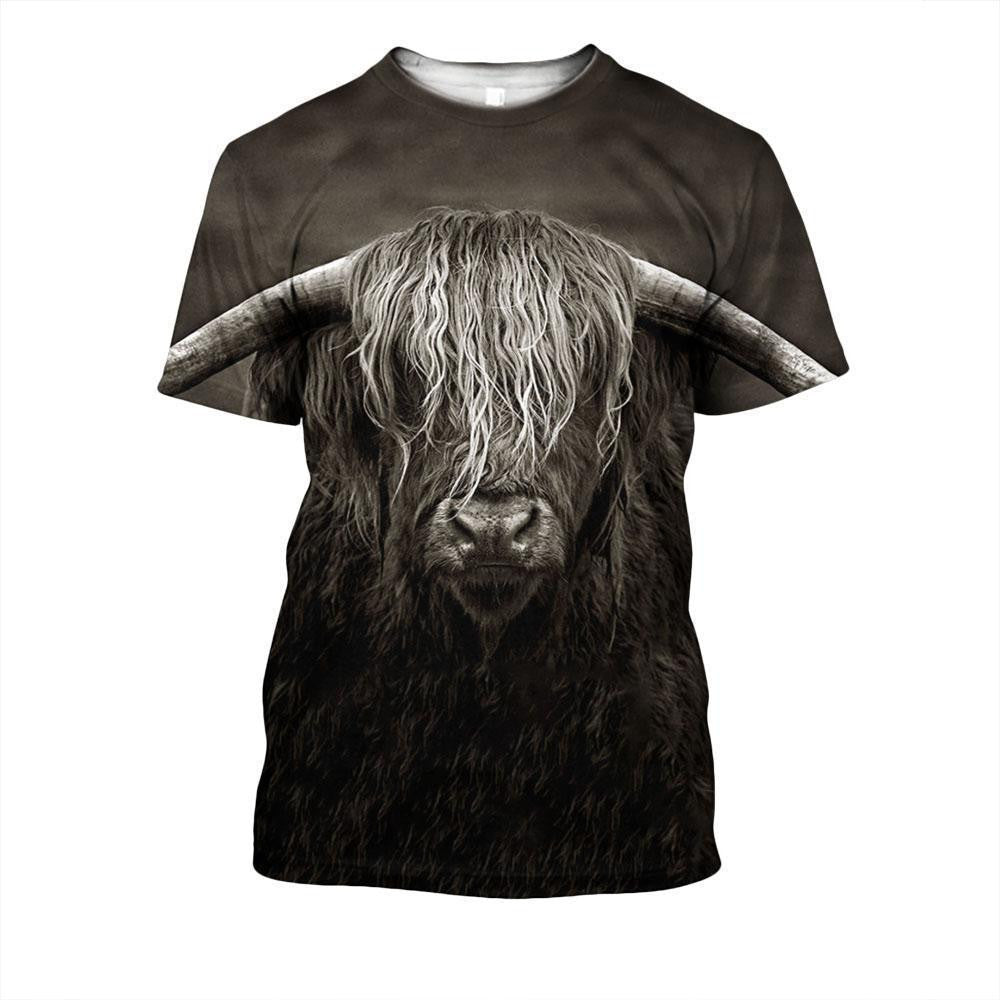 3D All Over Printed Cow Has Long Horns Hoodie - Amaze Style�?�