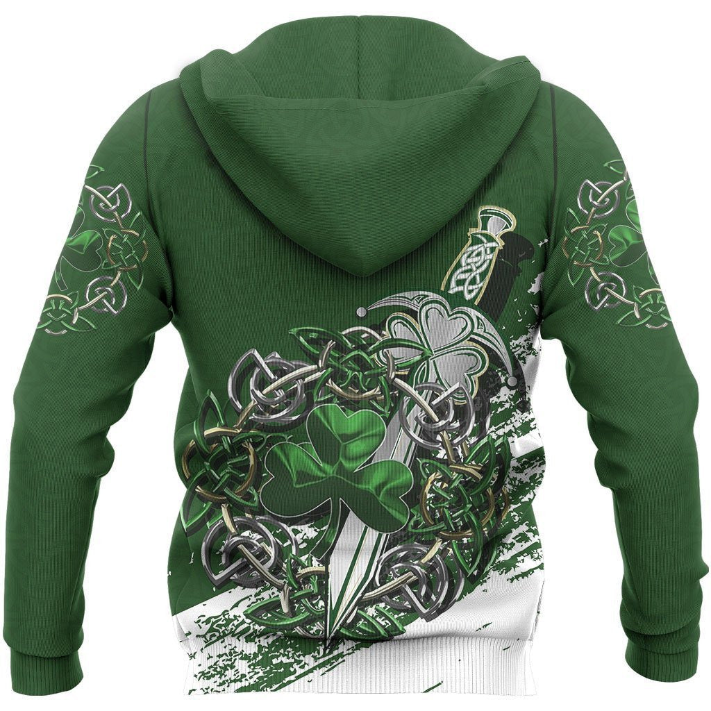 Celtic Shamrock & Sword Pullover Hoodie A7 - Amaze Style�?�-Apparel