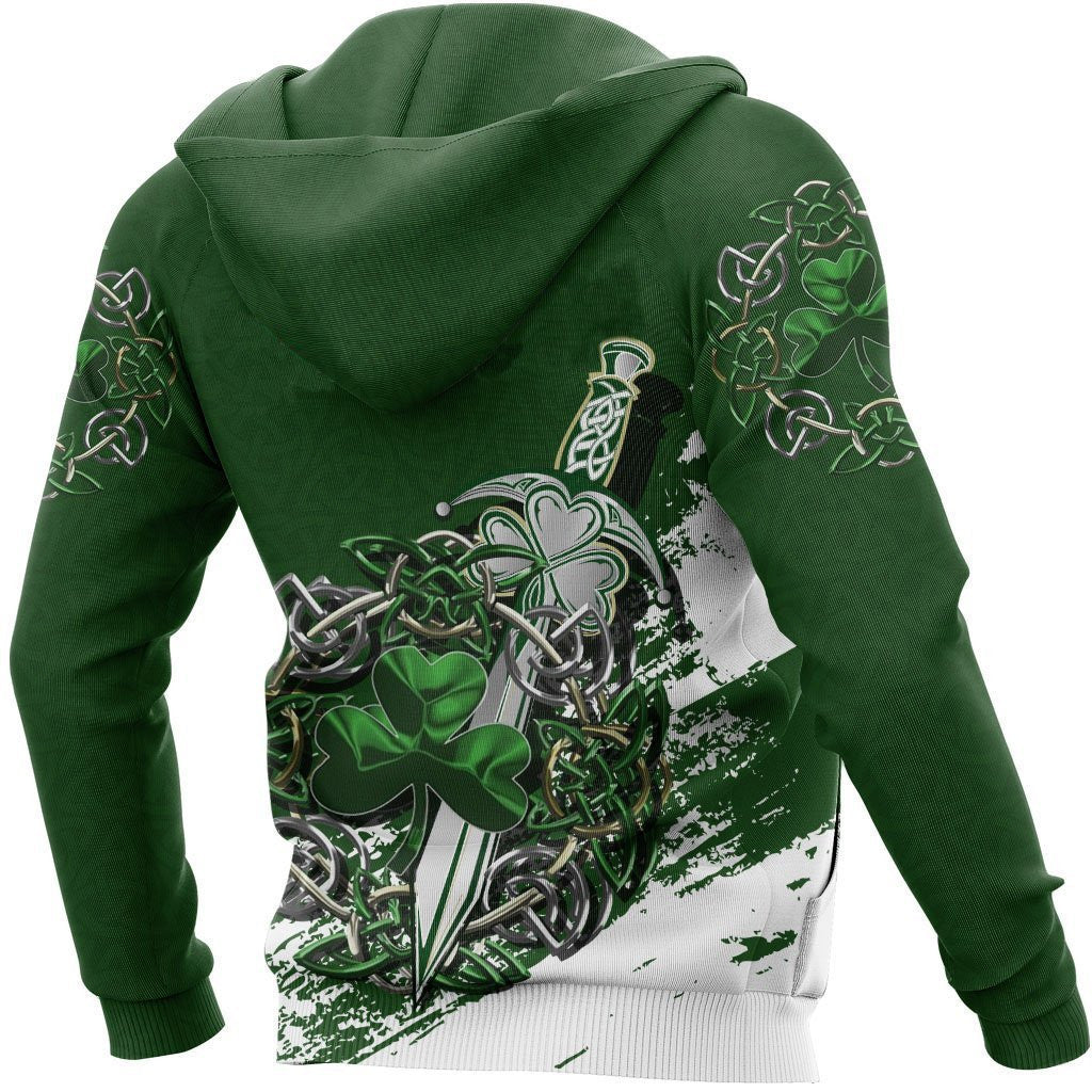 Celtic Shamrock & Sword Pullover Hoodie A7 - Amaze Style�?�-Apparel