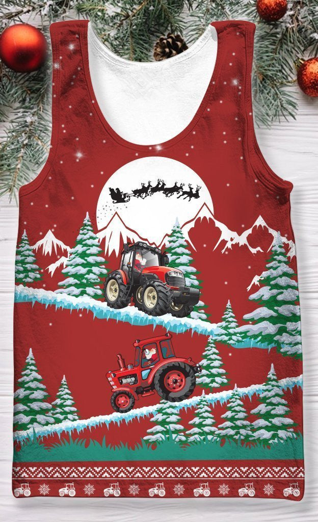 3D All Over Print Christmas Tractor Hoodie - Amaze Style�?�