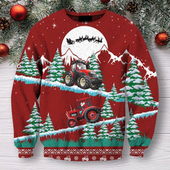 3D All Over Print Christmas Tractor Hoodie - Amaze Style�?�