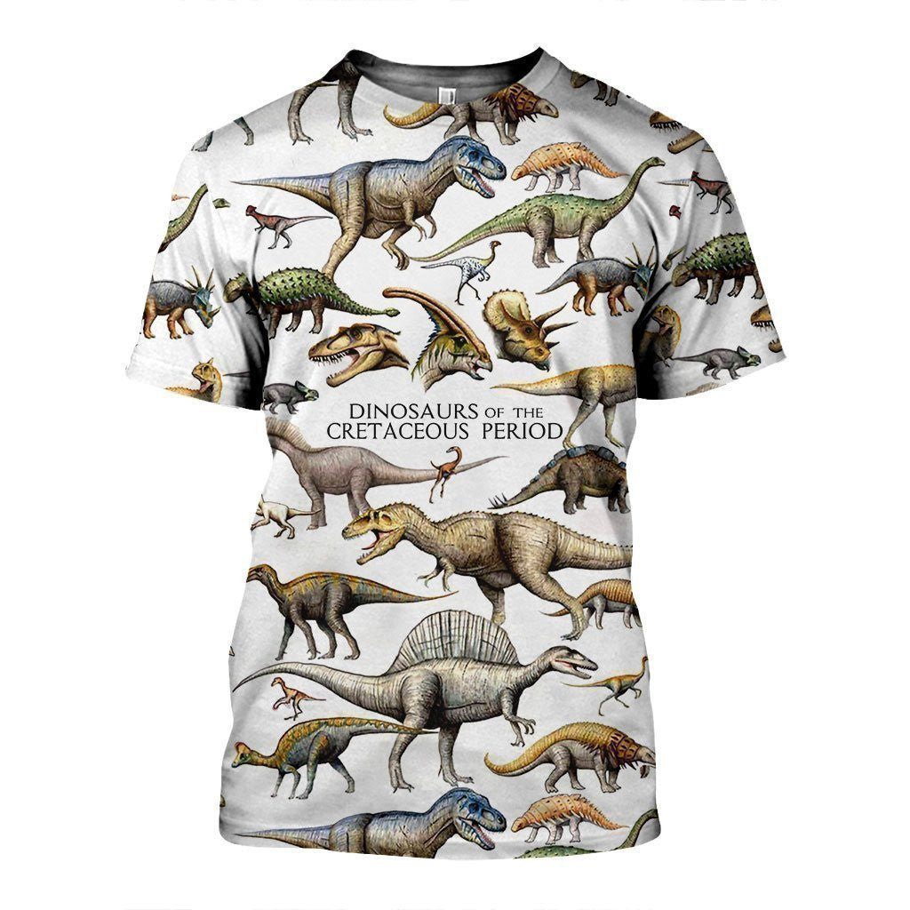 3D All Over Printed Dinosaurs Of The Cretaceous Period Shirts And Shorts - Amaze Styleï¿½?ï¿½