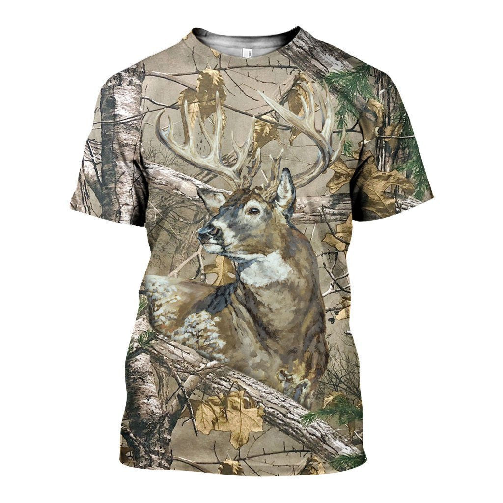 3D All Over Printed Deer in Camo - Amaze Style�?�