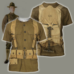 3D All Over Printed U.S. WWI Soldier Shirts - Amaze Style�?�