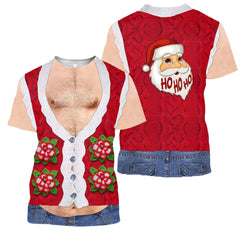 3D All Over Printed Real Men's Hairy Ugly Christmas Shirts and Shorts - Amaze Style�?�