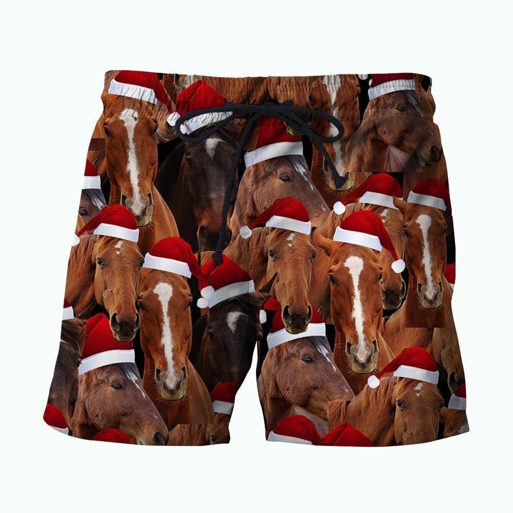 3D All Over Printed Horse Merry Christmas Shirts and Shorts - Amaze Styleï¿½?ï¿½